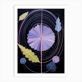 Lilac 3 Hilma Af Klint Inspired Flower Illustration Art Print