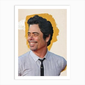 Benicio Del Toro Retro Collage Movies Art Print