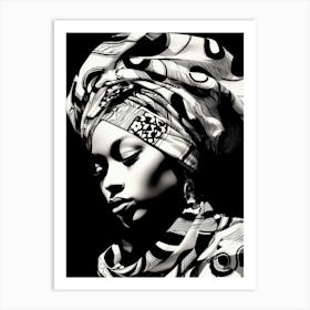 African Woman In A Turban 6 Art Print