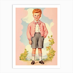 Vintage Paper Doll Boy Kitsch 11 Art Print