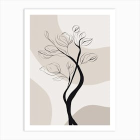 Tree Line Art Abstract 7 Art Print