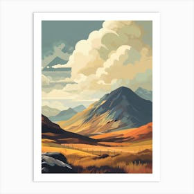 Glen Coe Scotland 3 Hiking Trail Landscape Art Print