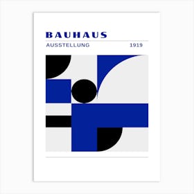 Bauhaus Blue Exhibition 6 Art Print