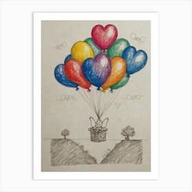 Heart Balloons 2 Art Print