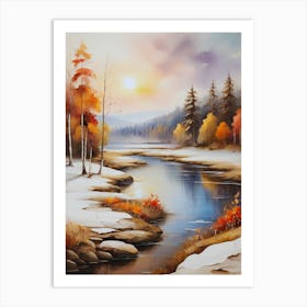 Autumn River 4 Art Print