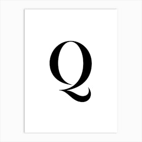 Letter Q.Classy expressive letter. Art Print