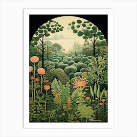 Kairakuen Japan Henri Rousseau S Style Rousseau 1 Art Print