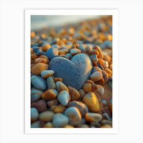 Heart Of Pebbles Art Print