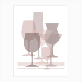 Wine Glasses Art Print