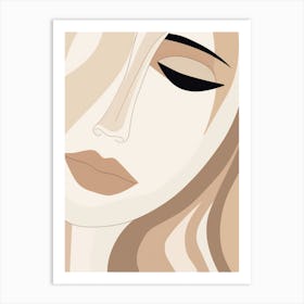 Face Of A Woman 7 Art Print