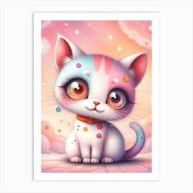 The Adventures of Twinkle the Happy Cat: A Cute Kitten Artwork For Children Art Print