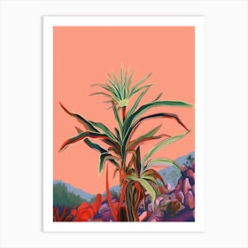 Boho Plant Painting Madagascar Dragon Tree 2 Art Print