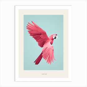 Minimalist Macaw 1 Bird Poster Art Print