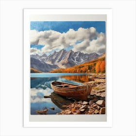 Boat On The Lake 17 Art Print