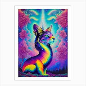 Rainbow Cat 13 Art Print