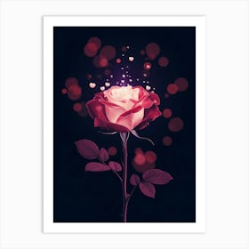 Valentine'S Day Rose Art Print