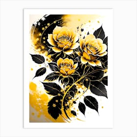 Yellow Roses 3 Art Print