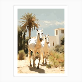 Horses Painting In Andalusia Spain 2 Art Print