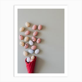 Easter Eggs In A Cone Art Print