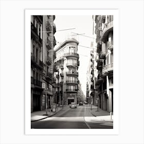 Barcelona, Spain, Photography In Black And White 2 Art Print