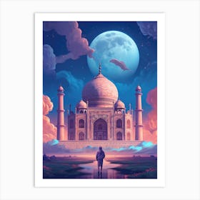Taj Mahal India Painting Art Print
