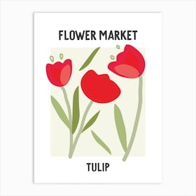 Flower Market Poster Tulip Art Print