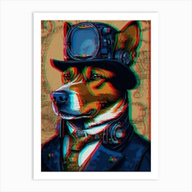 Steampunk Dog 1 Art Print