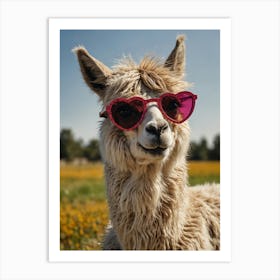 Llama In Sunglasses 4 Art Print