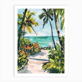 Travel Poster Happy Places Key West 4 Art Print
