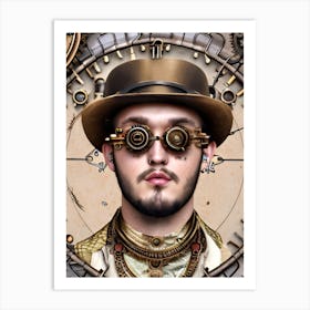 Steampunk Man Art Print