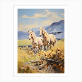 Horses Painting In Cotacachi, Ecuador 3 Art Print