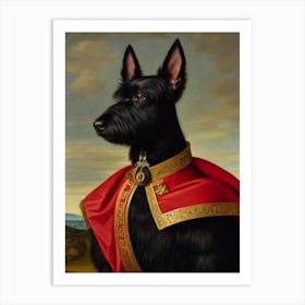Scottish Terrier Renaissance Portrait Oil Painting Art Print