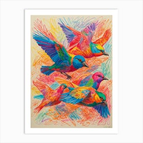 Birds In Flight 1 Art Print