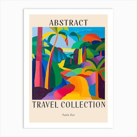 Abstract Travel Collection Poster Puerto Rico 4 Art Print