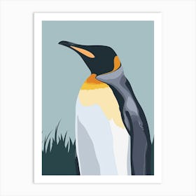 Emperor Penguin Signy Island Minimalist Illustration 3 Art Print