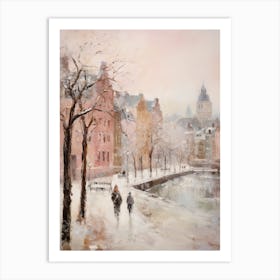 Dreamy Winter Painting Copenhagen Denmark 5 Art Print