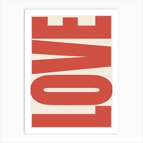 Love - Red Art Print