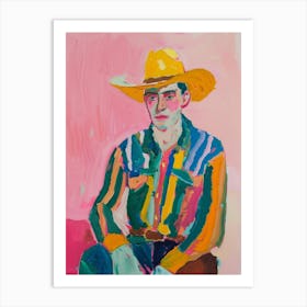 Painting Of A Cowboy 14 Art Print