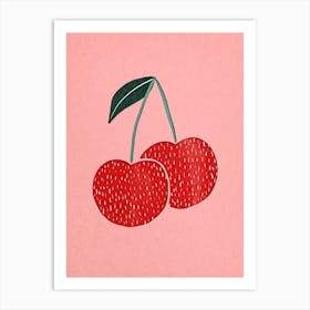 Cherry Paper Cut Art Print
