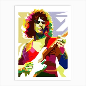 Ritchie Blackmore Deep Purple Guitarist Pop Art Wpap Art Print
