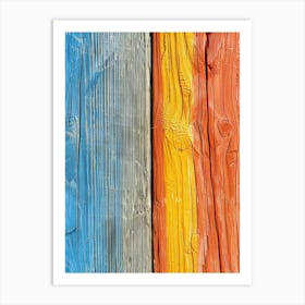 Painted Wood Art Print