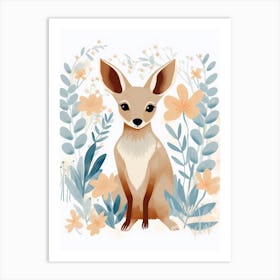 Baby Animal Illustration  Kangaroo 8 Art Print