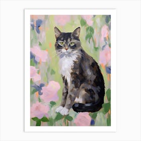 A Norwegian Forest Cat Painting, Impressionist Painting 3 Art Print