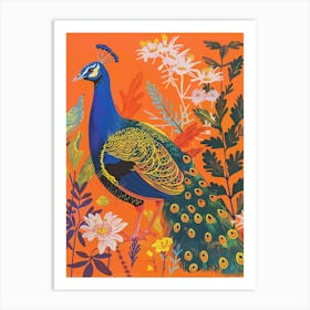 Spring Birds Peacock 8 Art Print