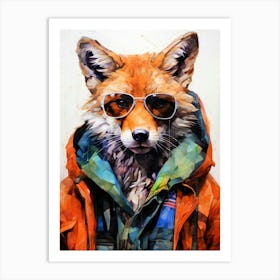 Fox In Sunglasses animal Art Print