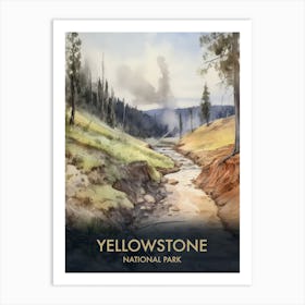 Yellowstone National Park Vintage Travel Poster 6 Art Print