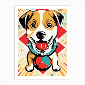 Retro Puppy 2 Art Print