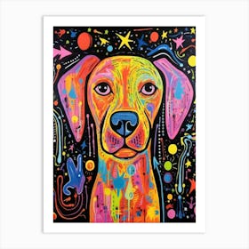 Psychedelic Dog Art Print