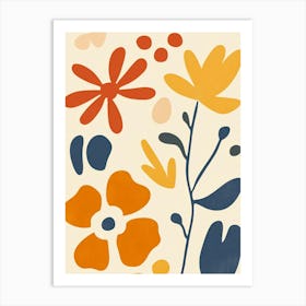 Abstract Floral Print 3 Art Print