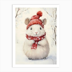 Christmas Rat Art Print